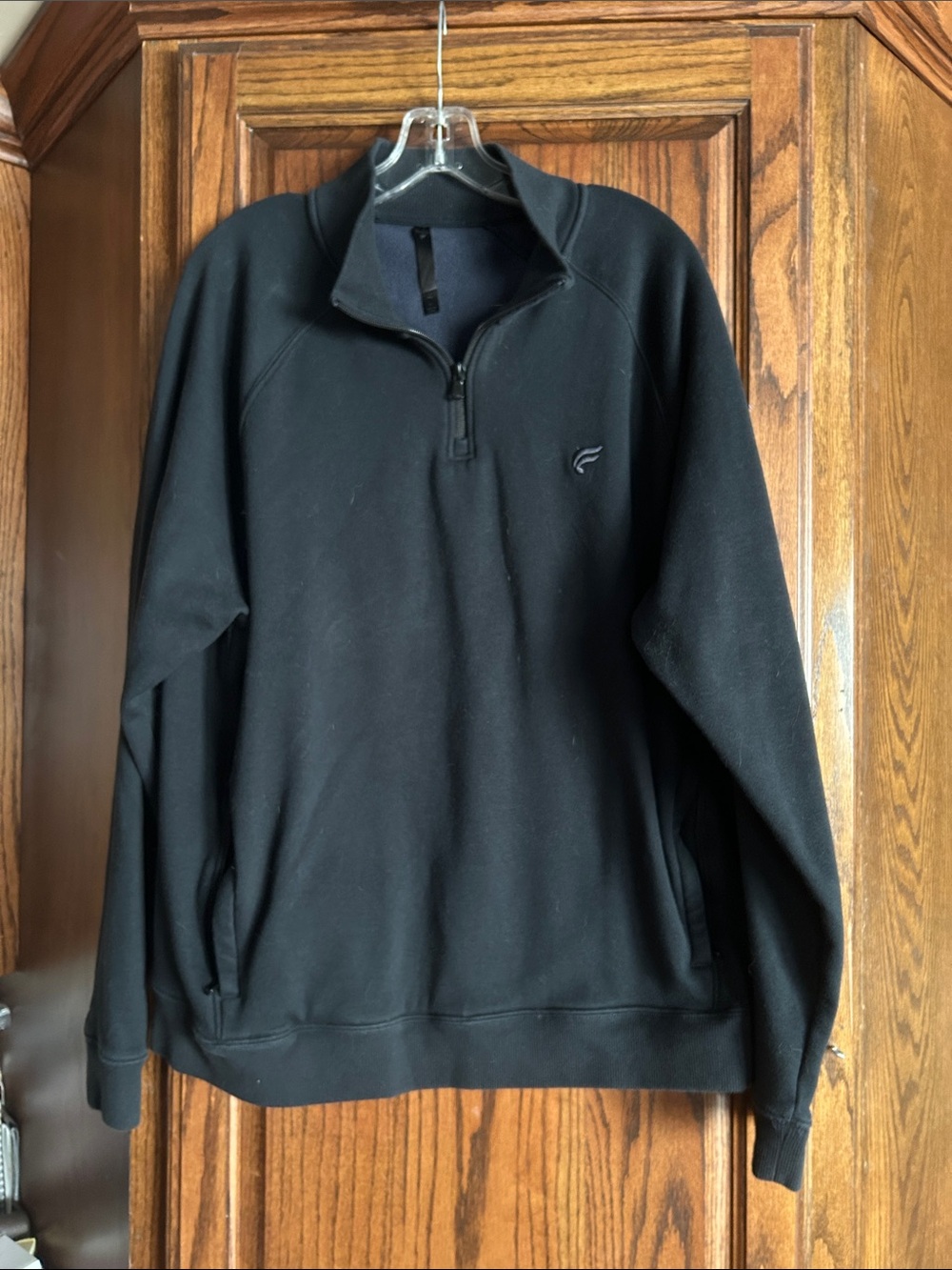 Fabletics Men's Black Quarter-Zip Pullover
